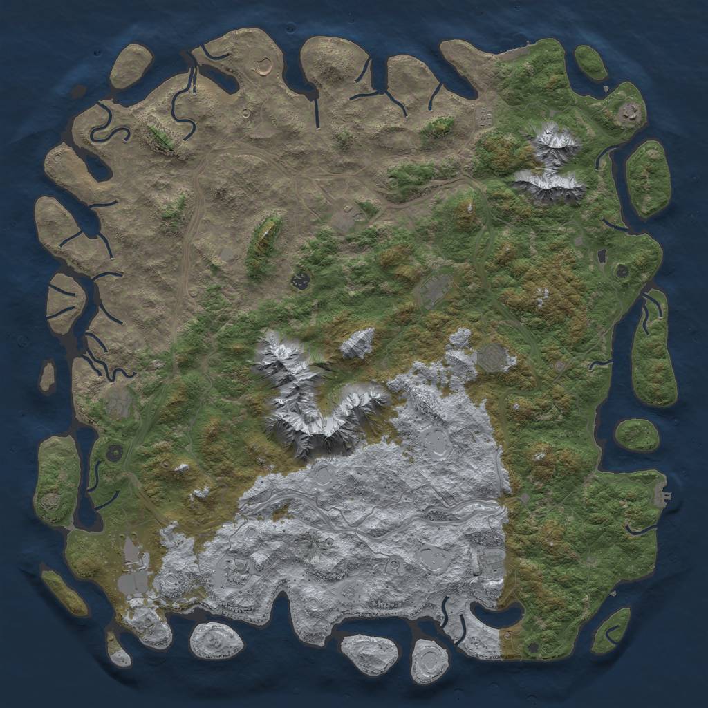 Rust Map: Procedural Map, Size: 6000, Seed: 78559812, 19 Monuments