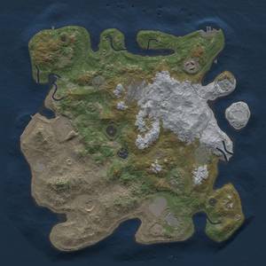 Thumbnail Rust Map: Procedural Map, Size: 3700, Seed: 18062023, 17 Monuments