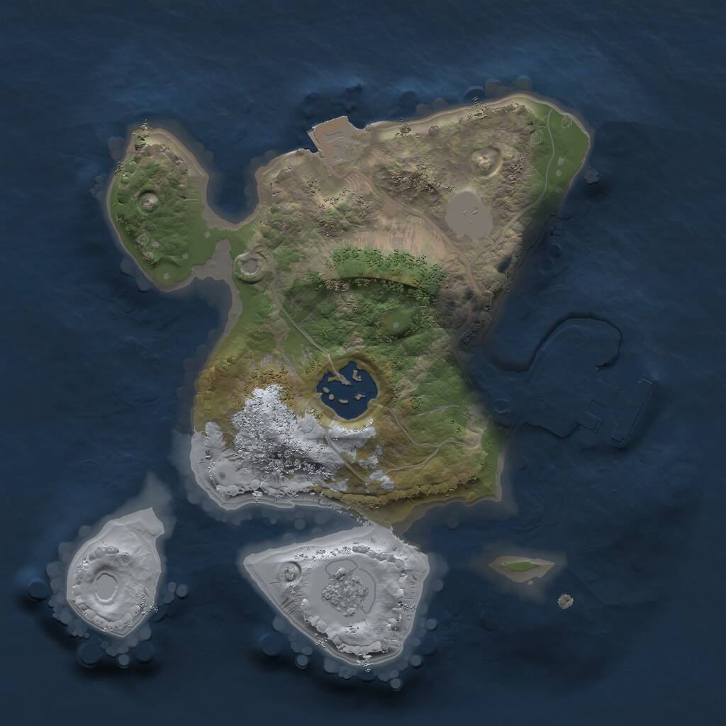 Rust Map: Procedural Map, Size: 2000, Seed: 20622180, 4 Monuments