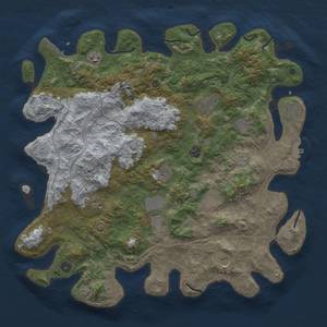 Rust Map: Procedural Map, Size: 4500, Seed: 593939540, 19 Monuments