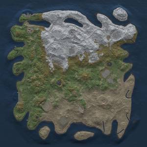 Rust Map: Procedural Map, Size: 4500, Seed: 1614635877, 19 Monuments