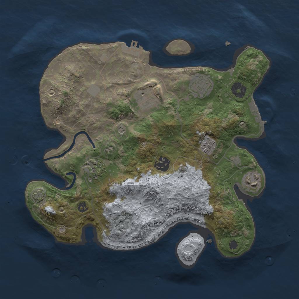 Rust Map: Procedural Map, Size: 3000, Seed: 99925479, 13 Monuments