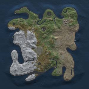 Thumbnail Rust Map: Procedural Map, Size: 3000, Seed: 431925125, 12 Monuments