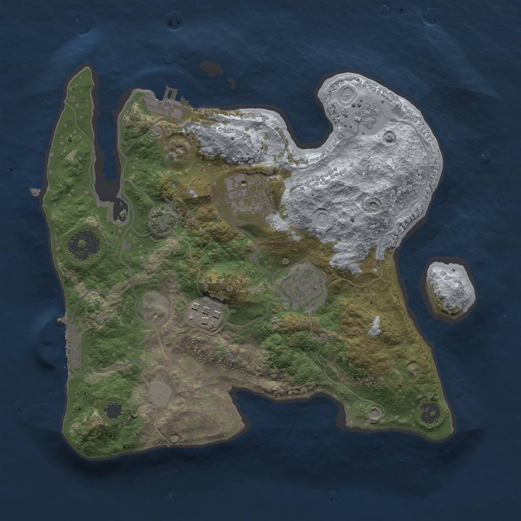 Rust Map: Procedural Map, Size: 2600, Seed: 14849979, 10 Monuments