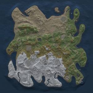 Thumbnail Rust Map: Procedural Map, Size: 4000, Seed: 1821162712, 18 Monuments