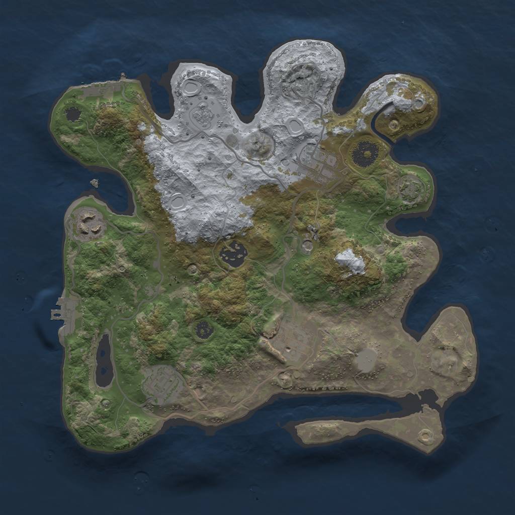 Rust Map: Procedural Map, Size: 3000, Seed: 87919, 13 Monuments