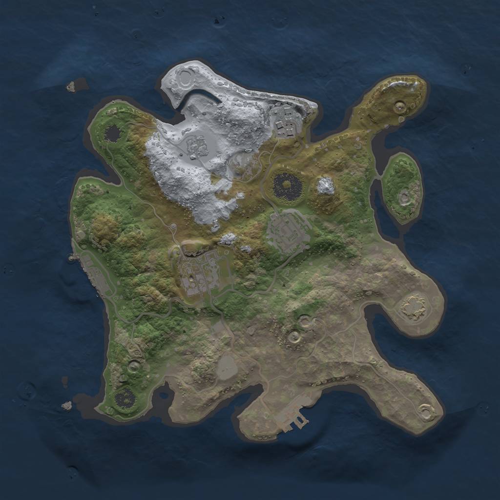 Rust Map: Procedural Map, Size: 2600, Seed: 1872265462, 10 Monuments