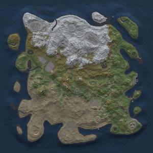 Rust Map: Procedural Map, Size: 3950, Seed: 52027851, 18 Monuments