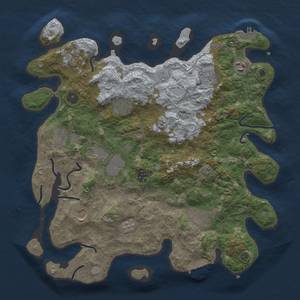 Rust Map: Procedural Map, Size: 3900, Seed: 23510502, 18 Monuments