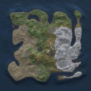 Thumbnail Rust Map: Procedural Map, Size: 3000, Seed: 1219554528, 13 Monuments