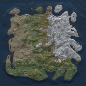 Thumbnail Rust Map: Procedural Map, Size: 4250, Seed: 672238122, 18 Monuments