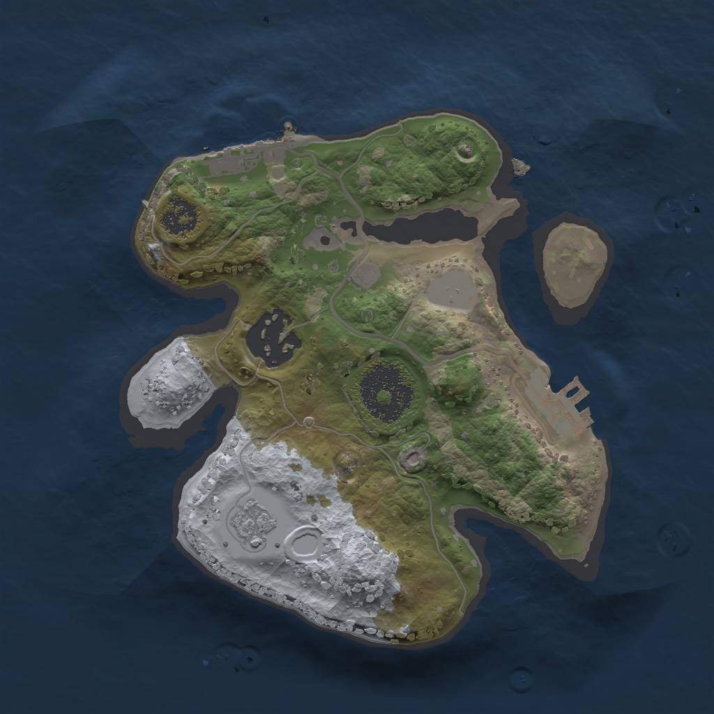Rust Map: Procedural Map, Size: 2000, Seed: 5612, 7 Monuments