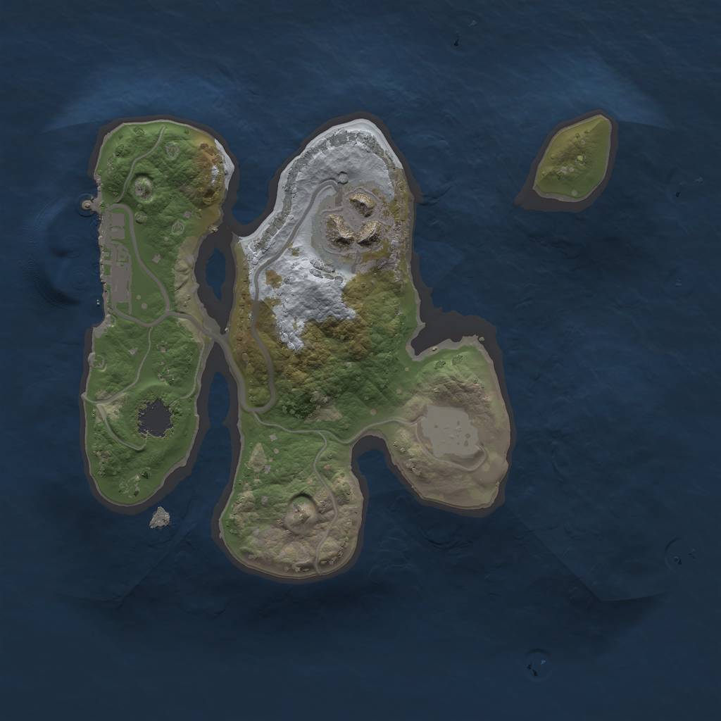 Rust Map: Procedural Map, Size: 1750, Seed: 145021093, 5 Monuments