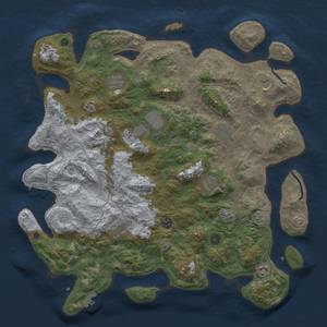 Rust Map: Procedural Map, Size: 4500, Seed: 386746429, 19 Monuments