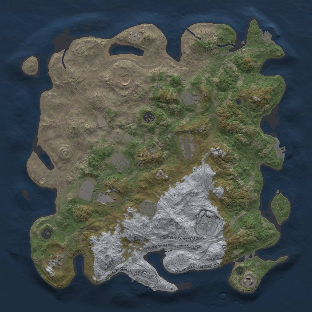 Rust Map: Procedural Map, Size: 4250, Seed: 1872069532, 19 Monuments