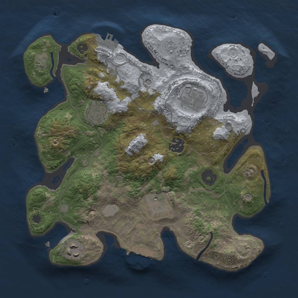 Rust Map: Procedural Map, Size: 2900, Seed: 633194970, 13 Monuments