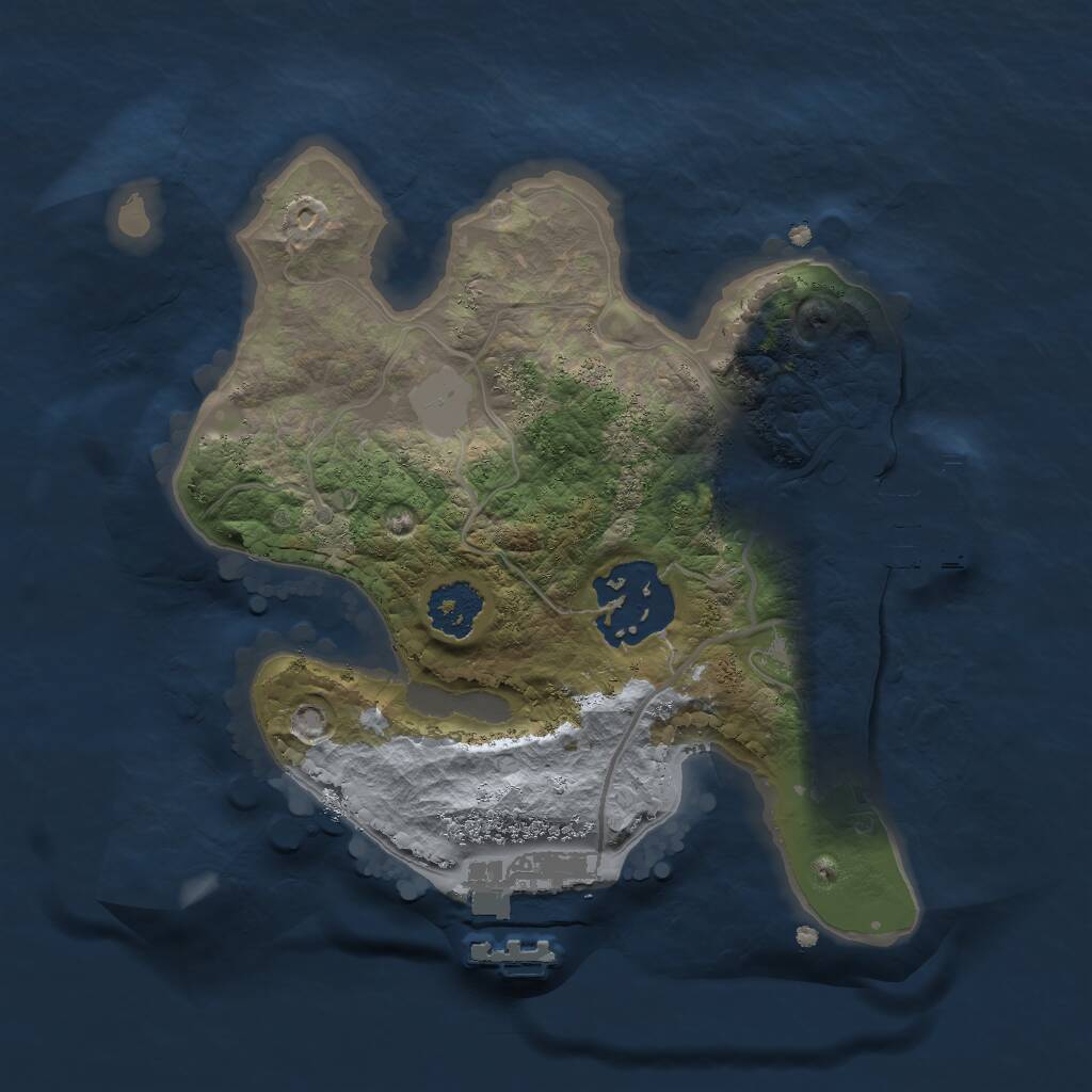 Rust Map: Procedural Map, Size: 2000, Seed: 11111111, 4 Monuments