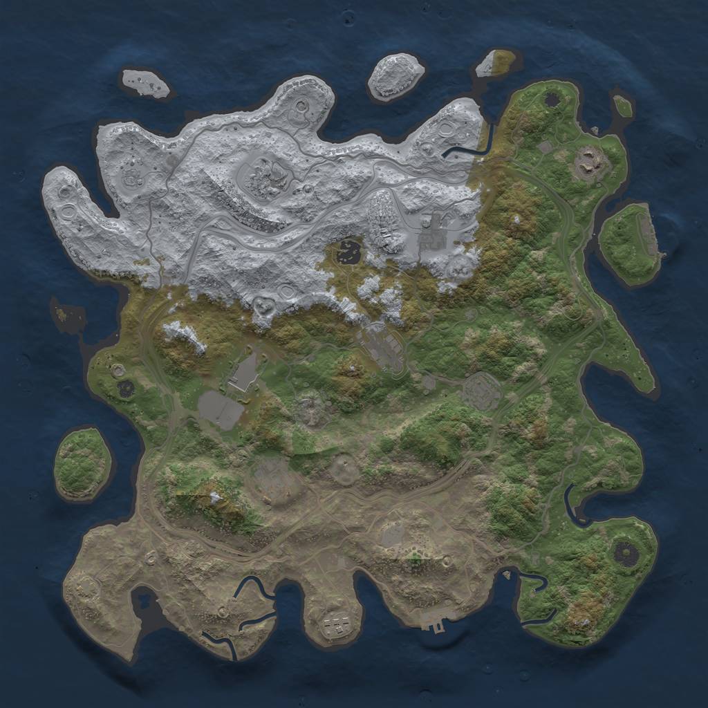 Rust Map: Procedural Map, Size: 4250, Seed: 49999, 17 Monuments