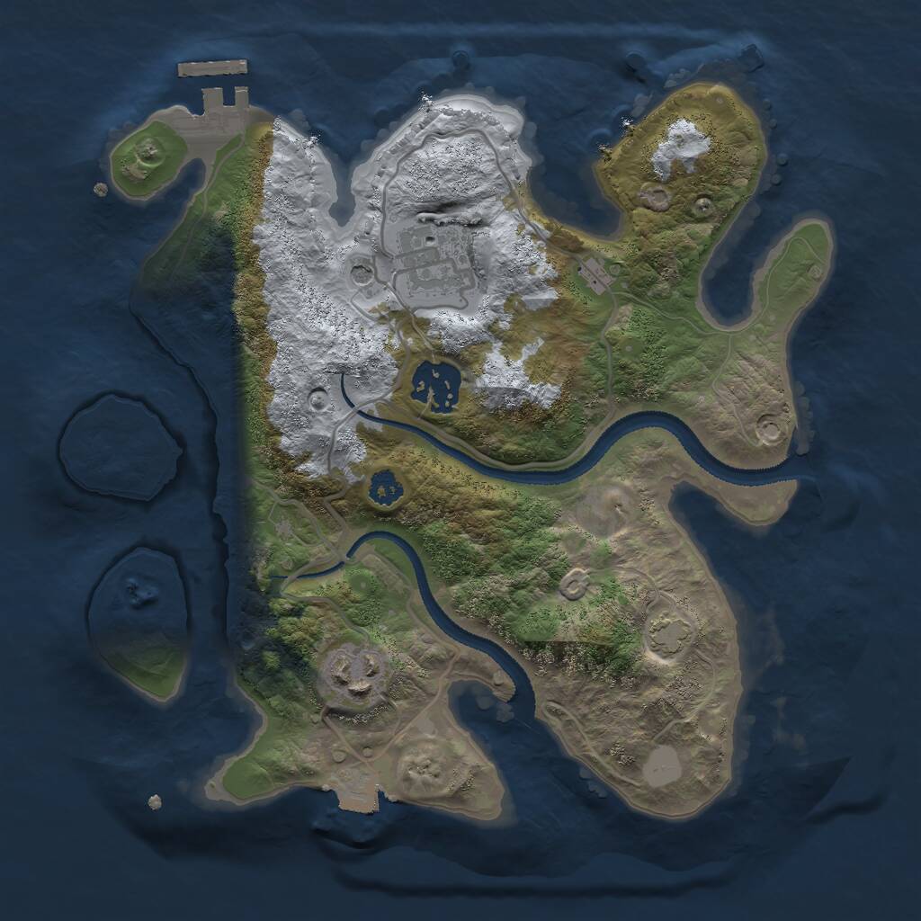 Rust Map: Procedural Map, Size: 2700, Seed: 1510450933, 7 Monuments