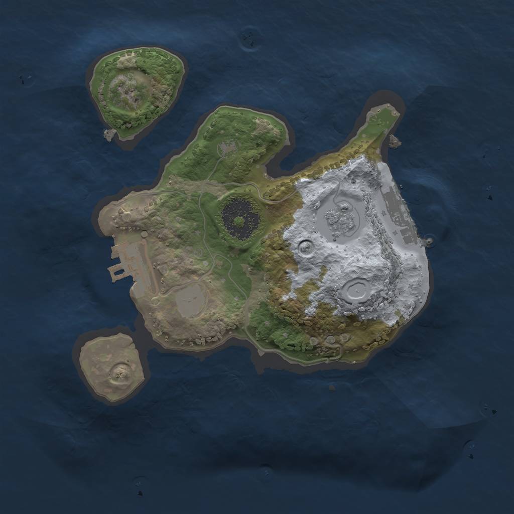 Rust Map: Procedural Map, Size: 2000, Seed: 20103405, 6 Monuments