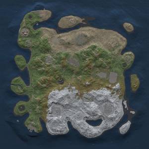 Thumbnail Rust Map: Procedural Map, Size: 3500, Seed: 17722, 17 Monuments