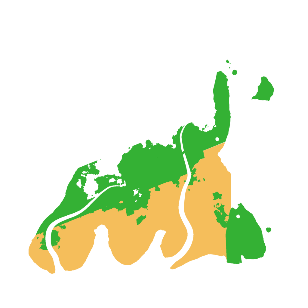 Biome Rust Map: Procedural Map, Size: 2400, Seed: 4577
