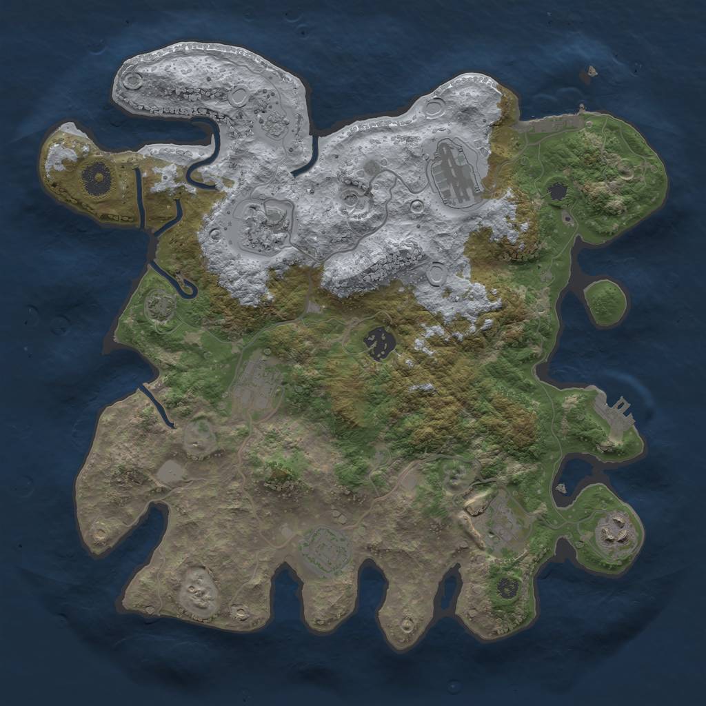 Rust Map: Procedural Map, Size: 3400, Seed: 4765647, 15 Monuments