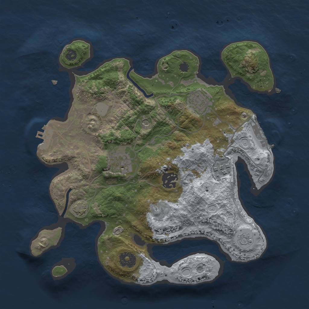 Rust Map: Procedural Map, Size: 2800, Seed: 211, 12 Monuments