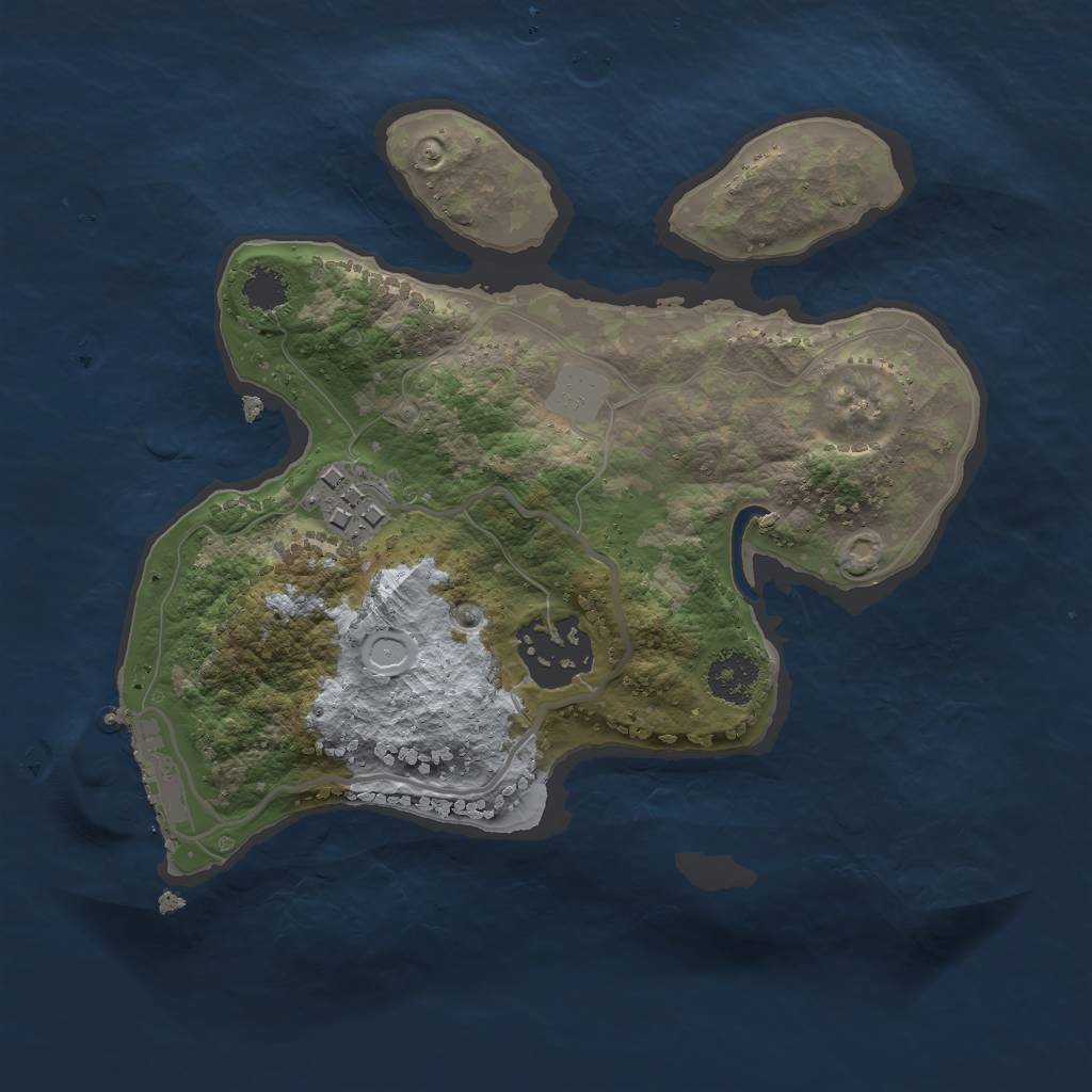 Rust Map: Procedural Map, Size: 2200, Seed: 2165475, 6 Monuments