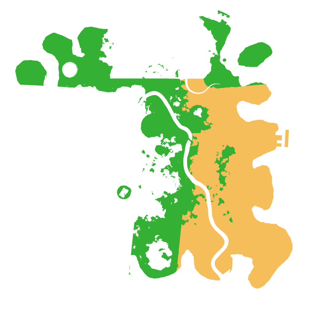 Biome Rust Map: Procedural Map, Size: 3650, Seed: 27106350