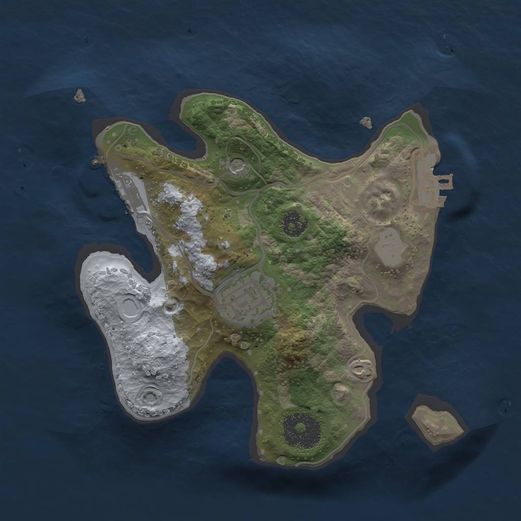 Rust Map: Procedural Map, Size: 2100, Seed: 2141951454, 7 Monuments