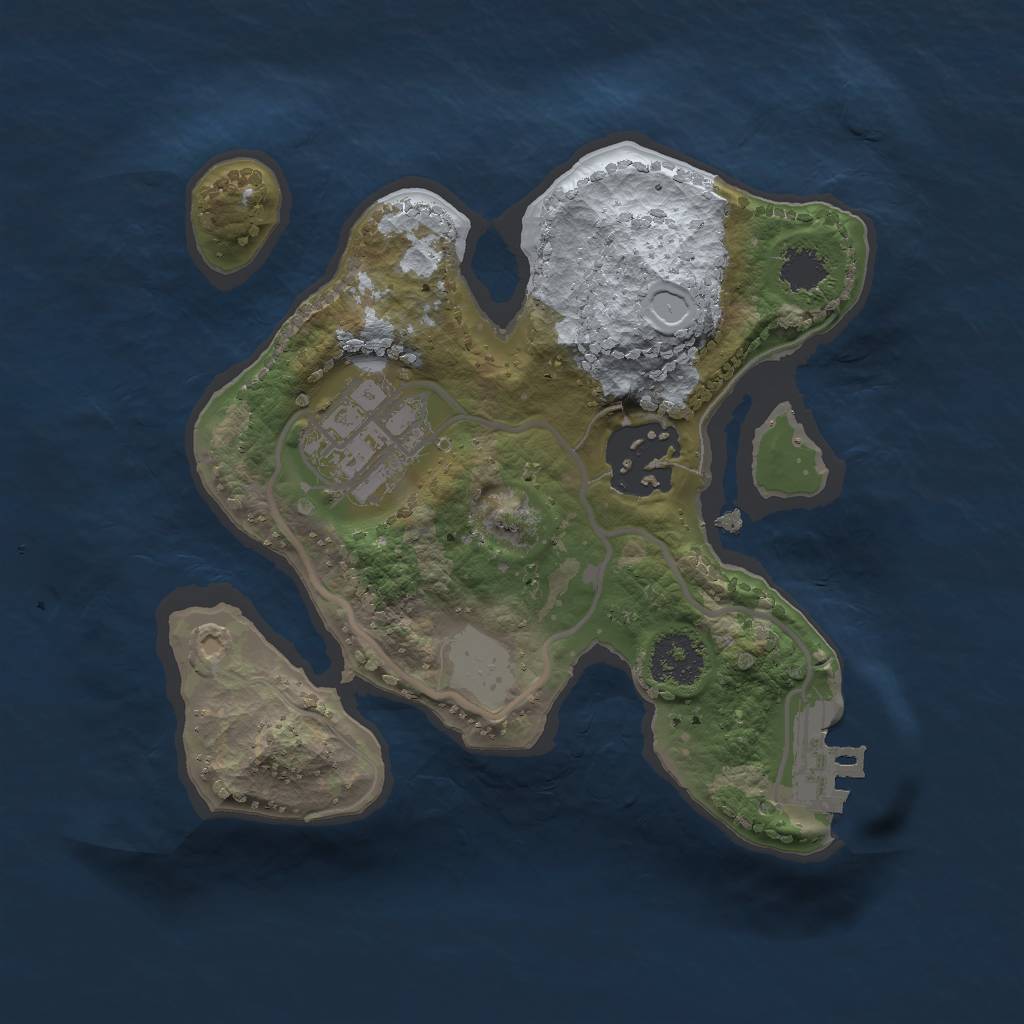 Rust Map: Procedural Map, Size: 2000, Seed: 3467, 6 Monuments