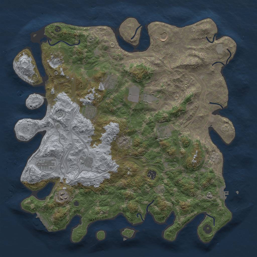 Rust Map: Procedural Map, Size: 4250, Seed: 1217195, 19 Monuments