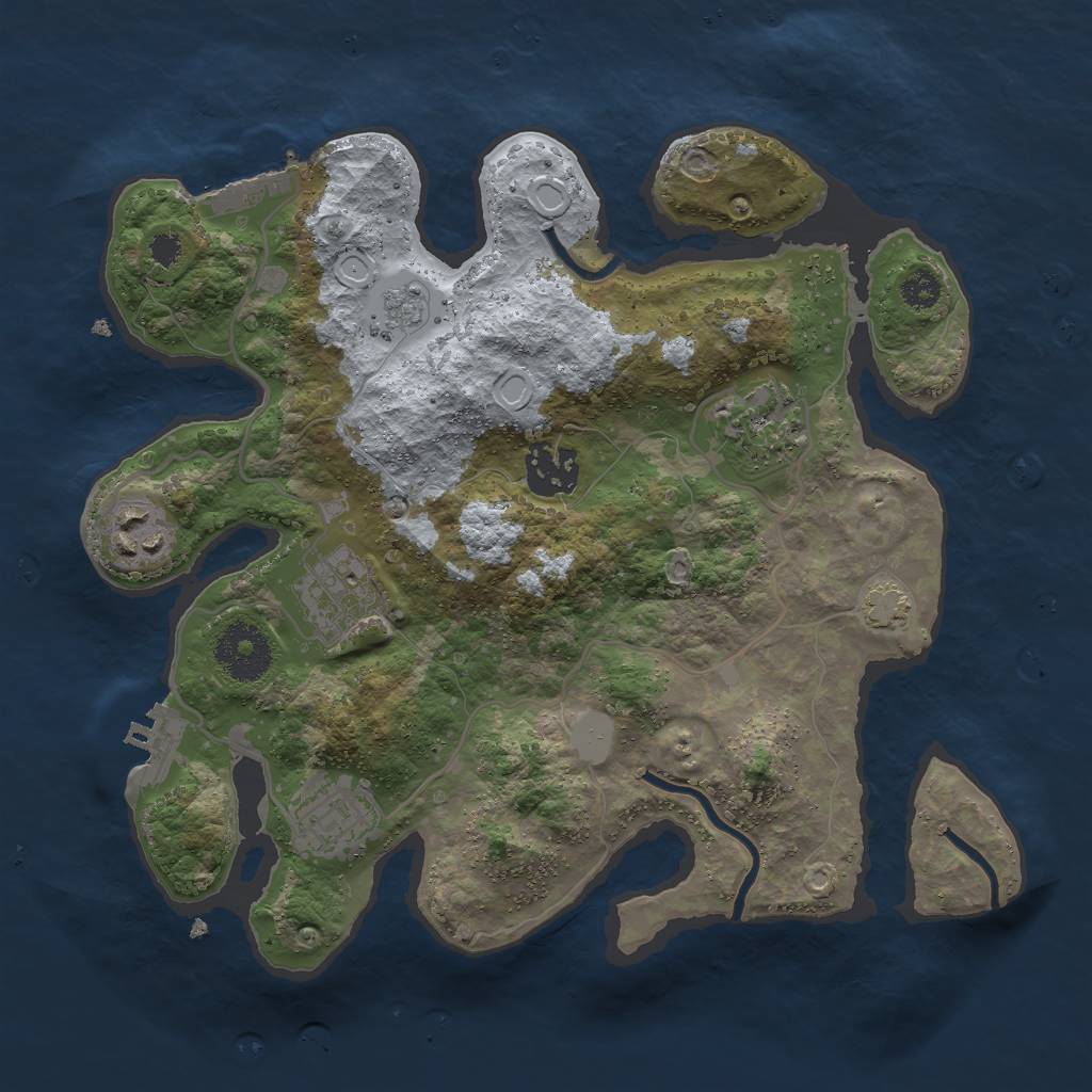 Rust Map: Procedural Map, Size: 2900, Seed: 78822442, 12 Monuments