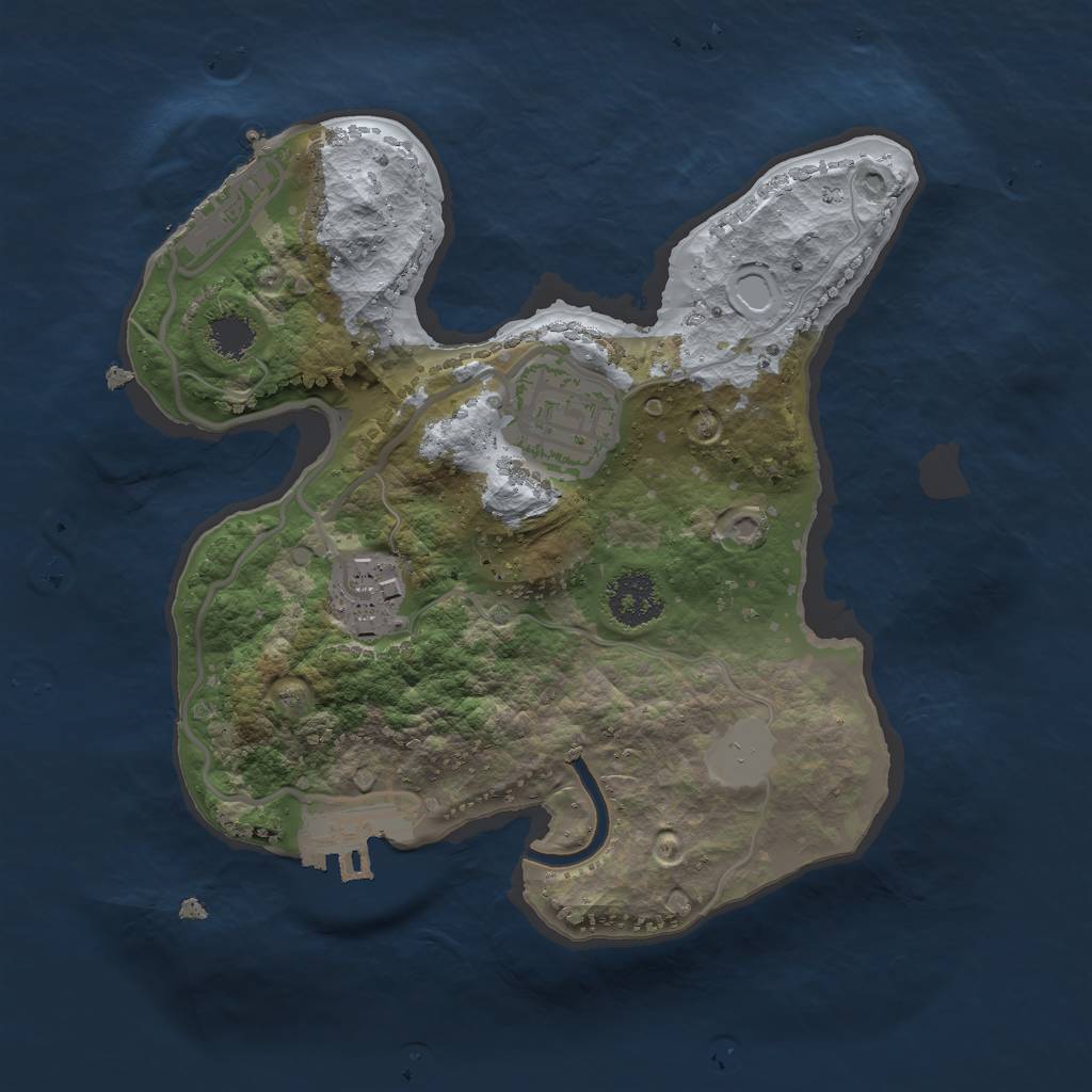 Rust Map: Procedural Map, Size: 2100, Seed: 11111, 7 Monuments