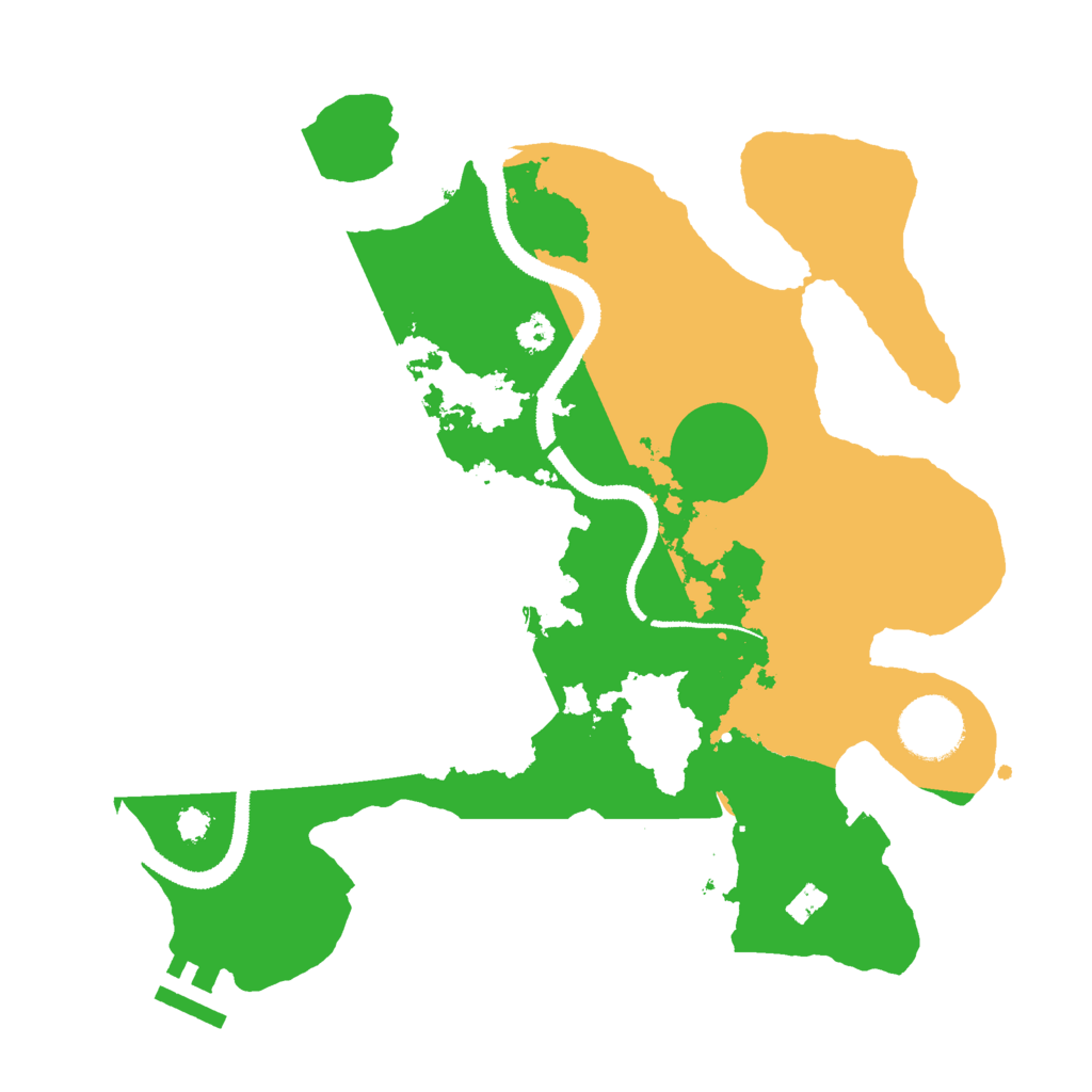Biome Rust Map: Procedural Map, Size: 3000, Seed: 43799942