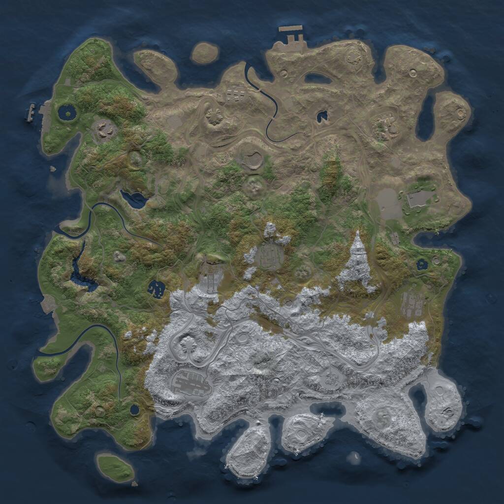 Rust Map: Procedural Map, Size: 4300, Seed: 1782, 16 Monuments