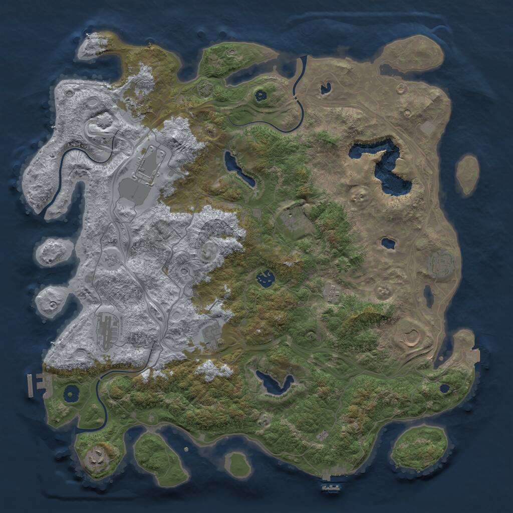 Rust Map: Procedural Map, Size: 4500, Seed: 82759164, 16 Monuments