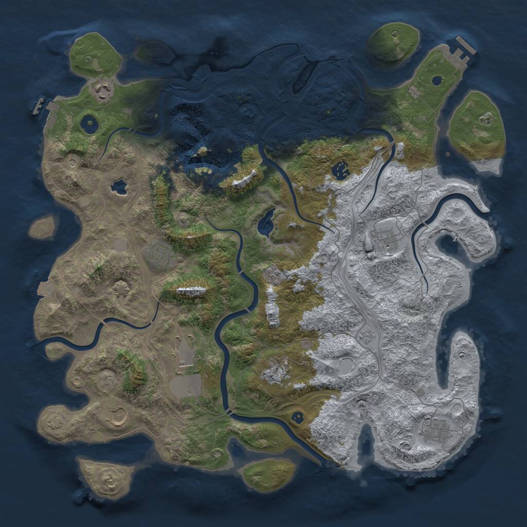 Rust Map: Procedural Map, Size: 4400, Seed: 86313941, 15 Monuments