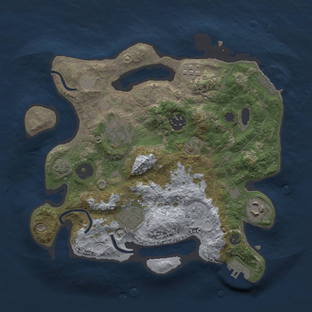 Rust Map: Procedural Map, Size: 2800, Seed: 35363091, 12 Monuments