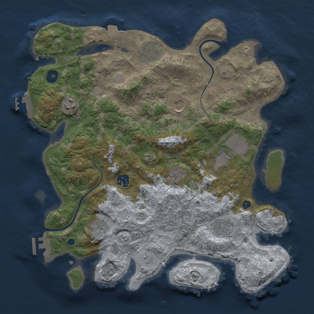 Rust Map: Procedural Map, Size: 3750, Seed: 82305666, 15 Monuments