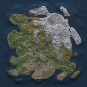 Thumbnail Rust Map: Procedural Map, Size: 3500, Seed: 127190524, 16 Monuments