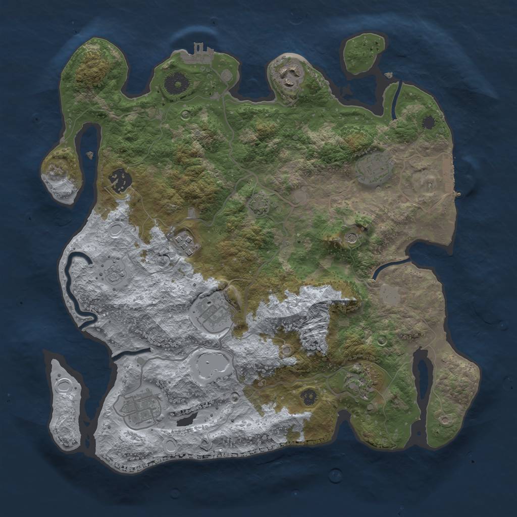 Rust Map: Procedural Map, Size: 3400, Seed: 90504682, 15 Monuments