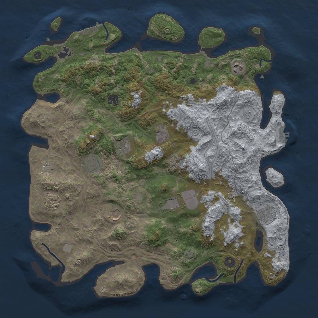 Rust Map: Procedural Map, Size: 4250, Seed: 50524114, 18 Monuments
