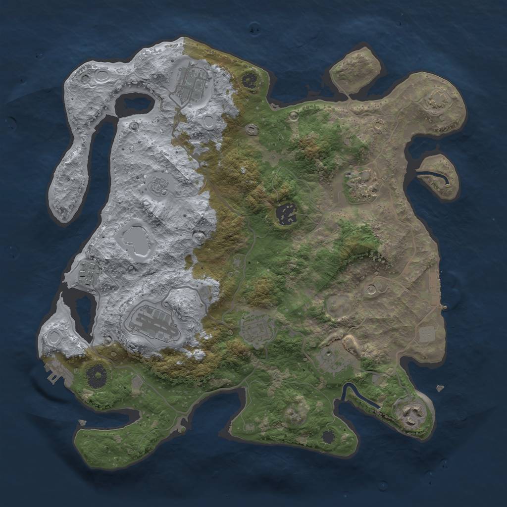 Rust Map: Procedural Map, Size: 3400, Seed: 1872770, 16 Monuments