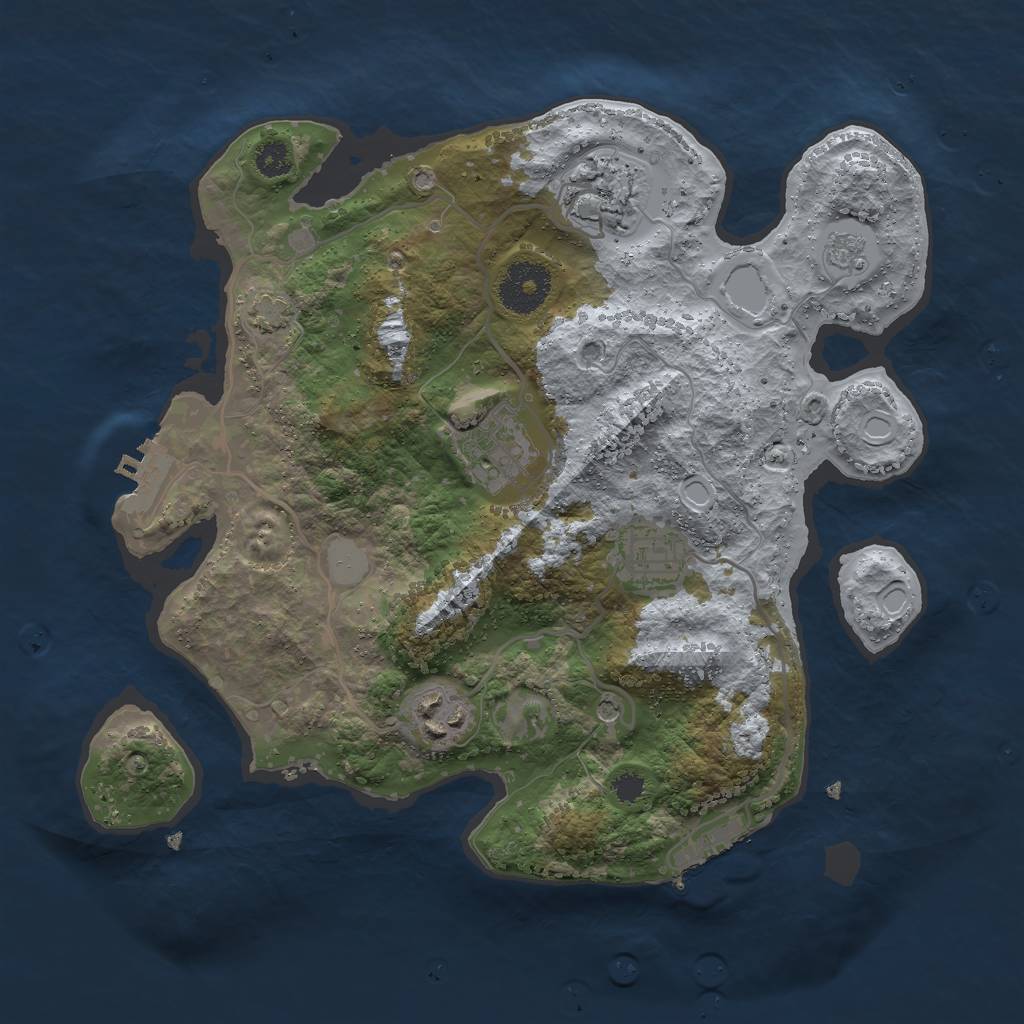 Rust Map: Procedural Map, Size: 3000, Seed: 211695, 12 Monuments