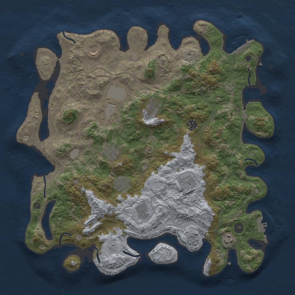 Rust Map: Procedural Map, Size: 4300, Seed: 75137563, 18 Monuments