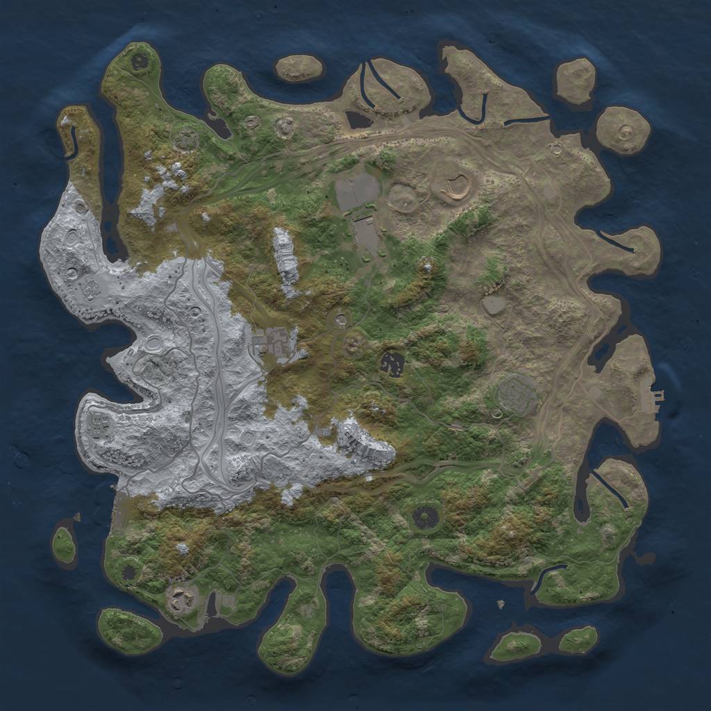 Rust Map: Procedural Map, Size: 4250, Seed: 84538525, 15 Monuments