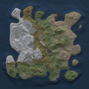 Thumbnail Rust Map: Procedural Map, Size: 3500, Seed: 1809648326, 17 Monuments