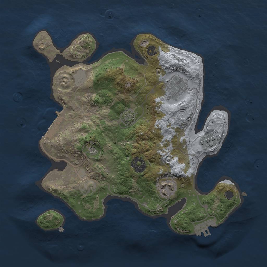 Rust Map: Procedural Map, Size: 2600, Seed: 1773065878, 10 Monuments